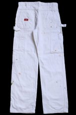 画像3: Dickiesディッキーズ ペンキ飛び コットン ペインターパンツ 白 W32 L30★16 (3)