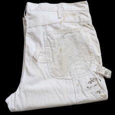 画像1: 00s Dickiesディッキーズ ペンキ飛び ダブルニー コットン ペインターパンツ 生成り W36 L30★14 (1)