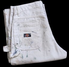 画像1: Dickiesディッキーズ ペンキ飛び ペインターパンツ 生成り W30 L30★22 (1)