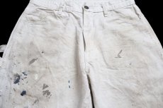 画像4: Dickiesディッキーズ ペンキ飛び コットン ペインターパンツ 生成り W30★17 (4)