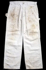 画像2: Dickiesディッキーズ SHERWIN-WILLIAMS ペンキ飛び コットン ペインターパンツ 白 W34★03 (2)