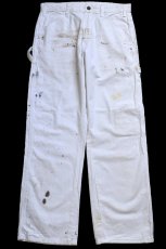 画像2: Dickiesディッキーズ SHERWIN-WILLIAMS ペンキ飛び コットン ペインターパンツ 白 W32 L30★06 (2)