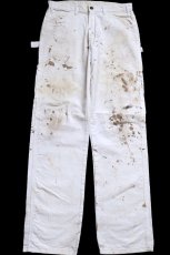 画像2: Dickiesディッキーズ SHERWIN-WILLIAMS ペンキ飛び コットン ペインターパンツ 白 W34 L34★01 (2)