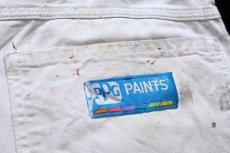 画像6: Dickiesディッキーズ PPG PAINTS ペンキ飛び コットン ペインターパンツ 白 W38★10 (6)