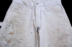 画像4: Dickiesディッキーズ GUIRY'S Benjamin Moore Paints パッチ付き ペンキ飛び コットン ペインターパンツ 生成り W30 L30★12 (4)