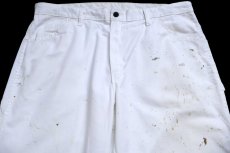 画像4: Dickiesディッキーズ ペンキ飛び ペインターパンツ 白 W38 L30★23 (4)