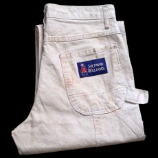 画像1: Dickiesディッキーズ SHERWIN-WILLIAMS 汚れ コットン ペインターパンツ 生成り W30 L30★24 (1)