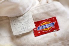 画像6: 00s Dickiesディッキーズ ペンキ飛び＆ダメージ ダブルニー コットン ペインターパンツ 生成り W36 L30★15 (6)