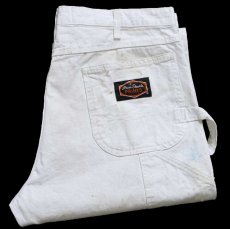 画像1: Dickiesディッキーズ Dunn Edwards PAINTS ペンキ飛び コットン ペインターパンツ 白 W38 L30★07 (1)