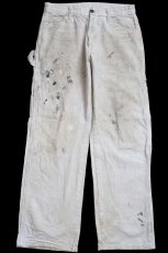 画像2: Dickiesディッキーズ ペンキ飛び コットン ペインターパンツ 生成り W30★17 (2)