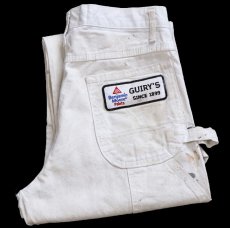 画像1: Dickiesディッキーズ GUIRY'S Benjamin Moore Paints パッチ付き ペンキ飛び コットン ペインターパンツ 生成り W30 L30★12 (1)
