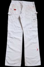 画像3: Dickiesディッキーズ ペンキ飛び ペインターパンツ 白 W36 L34★18 (3)