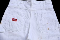 画像5: Dickiesディッキーズ ペンキ飛び コットン ペインターパンツ 白 W32 L30★16 (5)