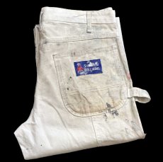 画像1: Dickiesディッキーズ SHERWIN-WILLIAMS ペンキ飛び コットン ペインターパンツ 生成り W32 L34★04 (1)