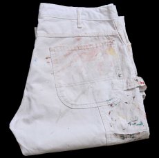 画像1: Dickiesディッキーズ ペンキ飛び ペインターパンツ 白 W36 L34★18 (1)