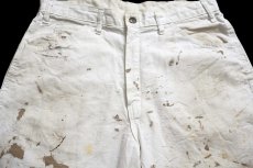画像4: Dickiesディッキーズ SHERWIN-WILLIAMS ペンキ飛び コットン ペインターパンツ 白 W34 L34★01 (4)