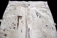 画像4: Dickiesディッキーズ SHERWIN-WILLIAMS ペンキ飛び コットン ペインターパンツ 生成り W36 L32★02 (4)