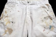 画像4: Dickiesディッキーズ ペンキ飛び ペインターパンツ 白 W36 L34★19 (4)