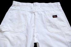 画像5: Dickiesディッキーズ ペンキ飛び ペインターパンツ 白 W38 L30★23 (5)