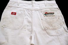 画像5: 00s Dickiesディッキーズ SIPERSTEIN'S パッチ付き ペンキ飛び ダブルニー コットン ペインターパンツ 生成り W36 L30★11 (5)