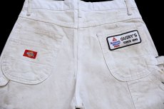 画像5: Dickiesディッキーズ GUIRY'S Benjamin Moore Paints パッチ付き ペンキ飛び コットン ペインターパンツ 生成り W30 L30★12 (5)