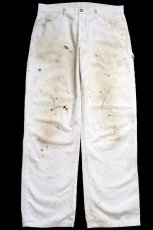 画像2: Dickiesディッキーズ ペンキ飛び ペインターパンツ 白 W34 L32★21 (2)