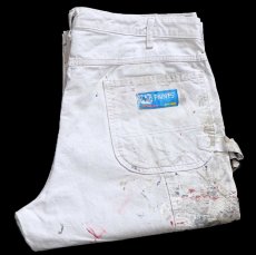 画像1: Dickiesディッキーズ PPG PAINTS ペンキ飛び コットン ペインターパンツ 白 W38★10 (1)