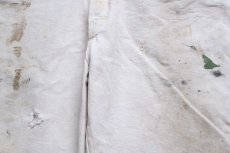 画像7: Dickiesディッキーズ ハンドペイント ペンキ飛び&ダメージ コットン ペインターパンツ 白 W36 L30★25 (7)