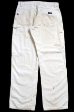 画像3: Dickiesディッキーズ ペンキ飛び ペインターパンツ 白 W34 L32★21 (3)