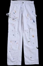 画像2: Dickiesディッキーズ ペンキ飛び コットン ペインターパンツ 白 W32 L30★16 (2)