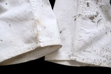 画像8: 00s Dickiesディッキーズ ペンキ飛び ダブルニー コットン ペインターパンツ 生成り W36 L30★14 (8)