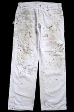 画像2: Dickiesディッキーズ PPG PAINTS ペンキ飛び コットン ペインターパンツ 白 W38★10 (2)