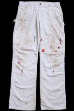 画像2: Dickiesディッキーズ ペンキ飛び ペインターパンツ 白 W36 L34★18 (2)