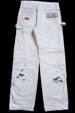 画像3: Dickiesディッキーズ GUIRY'S Benjamin Moore Paints パッチ付き ペンキ飛び コットン ペインターパンツ 生成り W30 L30★12 (3)