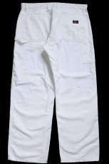 画像3: Dickiesディッキーズ ペンキ飛び ペインターパンツ 白 W38 L30★23 (3)