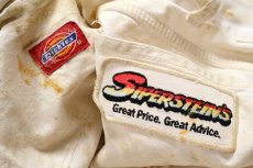 画像6: 00s Dickiesディッキーズ SIPERSTEIN'S パッチ付き ペンキ飛び ダブルニー コットン ペインターパンツ 生成り W37★13 (6)
