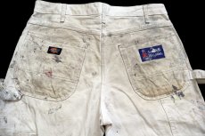 画像5: Dickiesディッキーズ SHERWIN-WILLIAMS ペンキ飛び コットン ペインターパンツ 生成り W32 L34★04 (5)