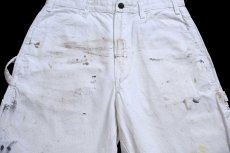 画像4: Dickiesディッキーズ SHERWIN-WILLIAMS ペンキ飛び コットン ペインターパンツ 白 W32 L30★06 (4)