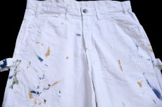 画像4: Dickiesディッキーズ ペンキ飛び コットン ペインターパンツ 白 W32 L30★16 (4)