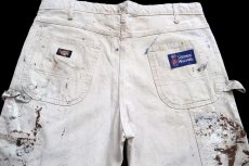 画像5: Dickiesディッキーズ SHERWIN-WILLIAMS ペンキ飛び コットン ペインターパンツ 生成り W36 L32★02 (5)