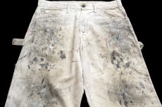 画像4: Dickiesディッキーズ SHERWIN-WILLIAMS ペンキ飛び コットン ペインターパンツ 生成り W32 L34★04 (4)