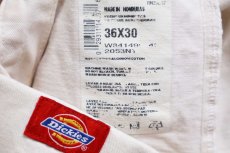 画像6: 00s Dickiesディッキーズ SIPERSTEIN'S パッチ付き ペンキ飛び ダブルニー コットン ペインターパンツ 生成り W36 L30★11 (6)
