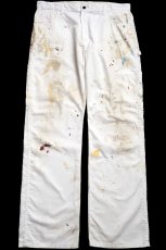 画像2: Dickiesディッキーズ ペンキ飛び ペインターパンツ 白 W36 L34★19 (2)