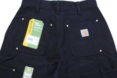 画像5: 新品★USA製 carharttカーハート ダブルニー ダック地 ペインターパンツ 黒 W30 L30 (5)