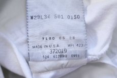 画像7: 90s USA製 Levi'sリーバイス 501 ホワイト デニムパンツ W29 (7)