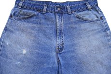 画像4: 80s USA製 Levi'sリーバイス 517 ダメージ デニムパンツ W38 L31★122 ブーツカット (4)