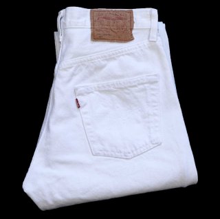 90s USA製 Levi'sリーバイス 501 カラーデニムパンツ オフホワイト w36