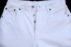 画像4: 90s USA製 Levi'sリーバイス 501 ホワイト デニムパンツ W29 (4)
