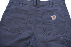 画像4: carharttカーハート CANVAS WORK SHORT ストレッチ キャンバス ペインター ショートパンツ グレー W36★ショーツ (4)