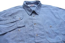 画像3: 90s Dickiesディッキーズ コットン シャンブレーシャツ XL (3)